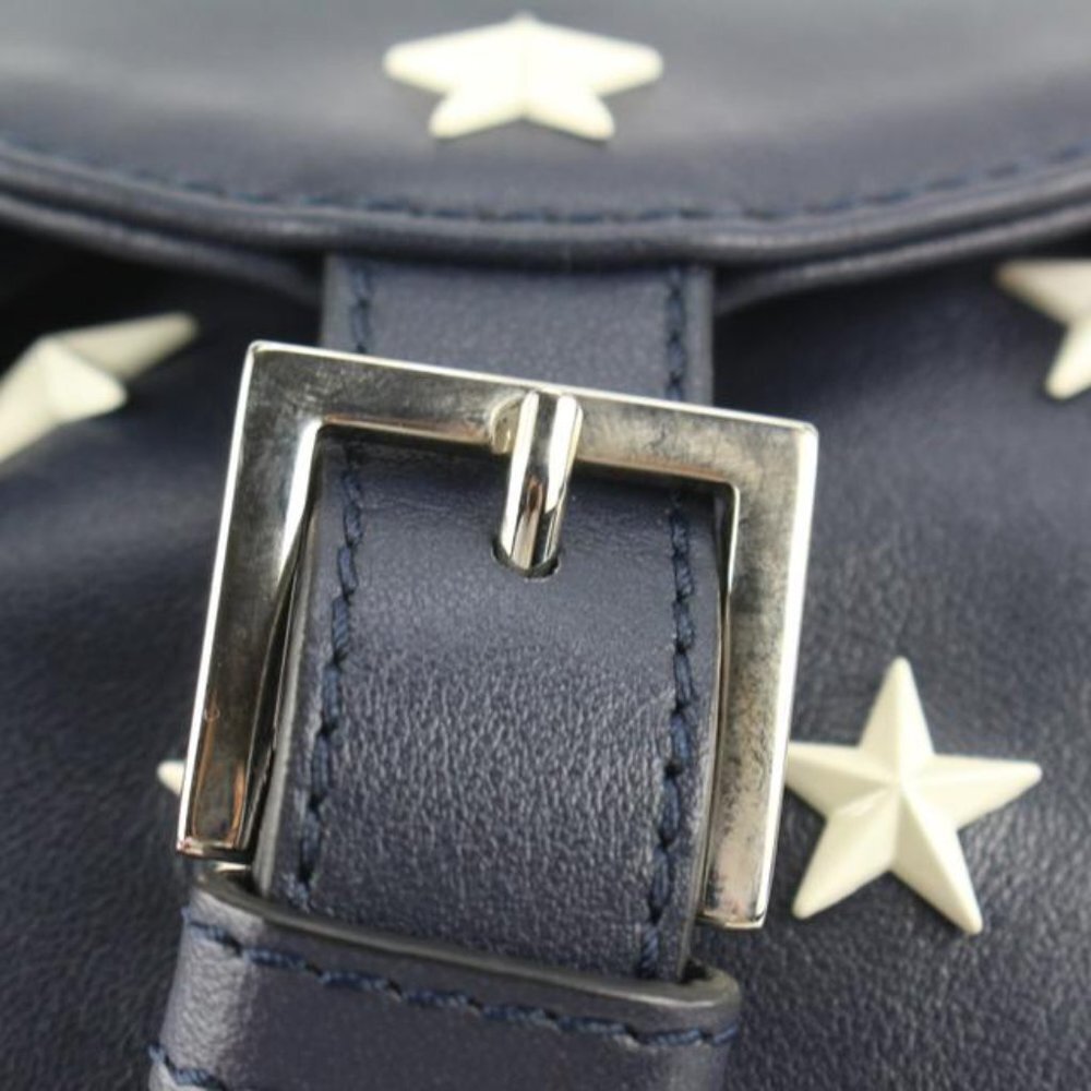 Red Valentino Navy Leather Star Mini Backpack 113re49 - Picture 10 of 12